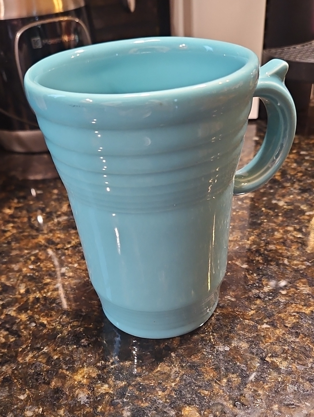 Fiesta Turquoise Ceramic Mug with Comfortable Handle
